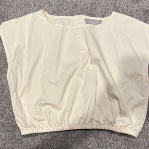 Everlane Soft Cream Elastic-Hem Crop Top